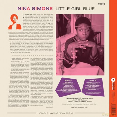 Nina Simone: Little Girl Blue (+3 Bonus Tracks) (Limited) (Crystar Clear) [Winyl]