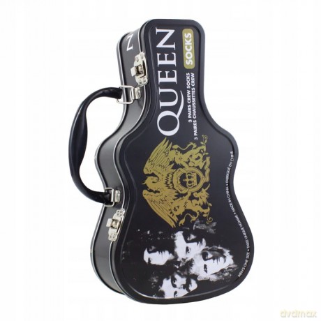 Queen: Queen Socks 3 Pack In Guitar Tin (One Size)