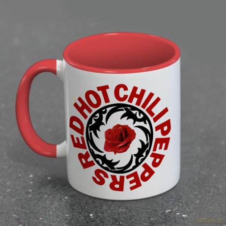 Red Hot Chili Peppers: Red Hot Chili Peppers (Logo Stamp) Red Coloured Inner Pod Mug