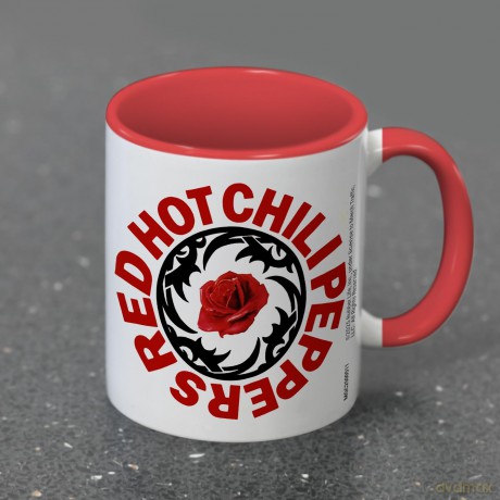 Red Hot Chili Peppers: Red Hot Chili Peppers (Logo Stamp) Red Coloured Inner Pod Mug