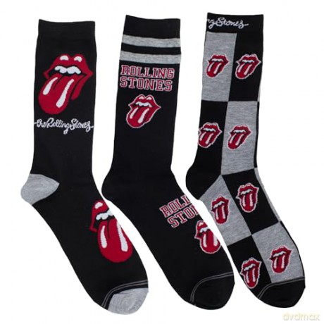 The Rolling Stones: The Rolling Stones Socks 3 Pack In Guitar Tin (One Size)