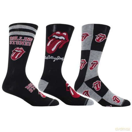The Rolling Stones: The Rolling Stones Socks 3 Pack In Guitar Tin (One Size)