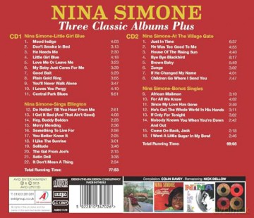 Nina Simone: Three Classic Albums Plus (Little Girl Blue / Sings Ellington / At The Village Gate) [CD]