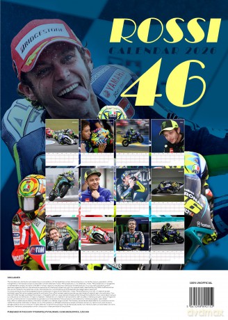 Valentino Rossi: Valentino Rossi 2026 Unofficial Calendar [KALENDARZ]