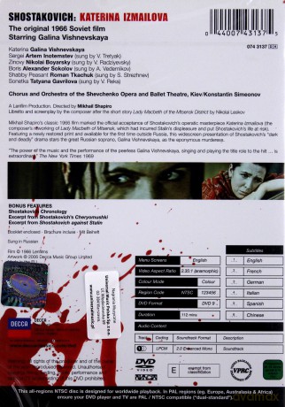 Various: Shostakovich:Katerina Izmailova [DVD]