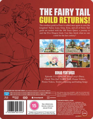 FAIRY TAIL: 100 Years Quest - The Complete Season - Limited Edition Steelbook [DVD]