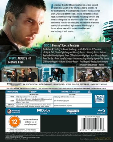 Minority Report (Raport mniejszości) [Blu-Ray 4K]+[Blu-Ray]