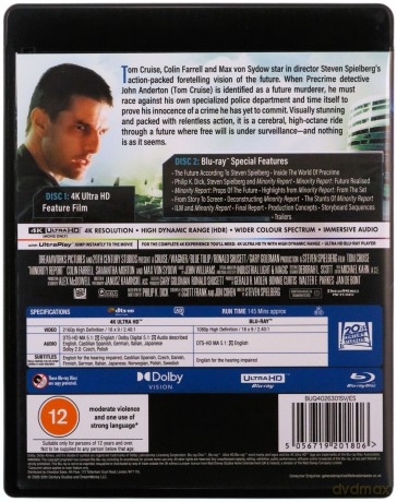 Minority Report (Raport mniejszości) [Blu-Ray 4K]+[Blu-Ray]