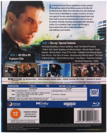 Minority Report (Raport mniejszości) [Blu-Ray 4K]+[Blu-Ray]