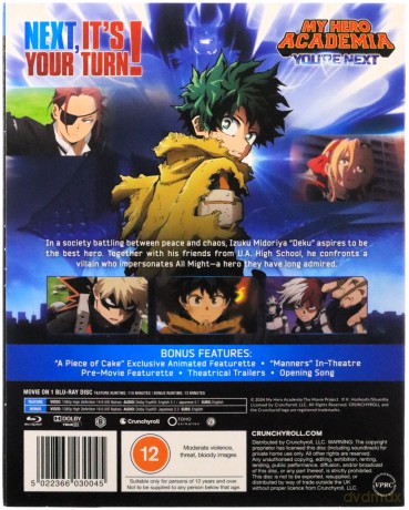 My Hero Academia: You're Next - The Movie [Blu-Ray]