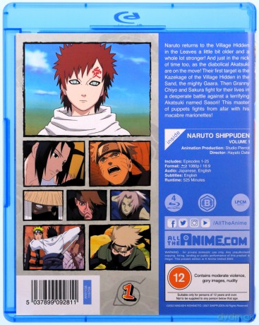 Naruto Shippuden Volume 1 [4xBlu-Ray]