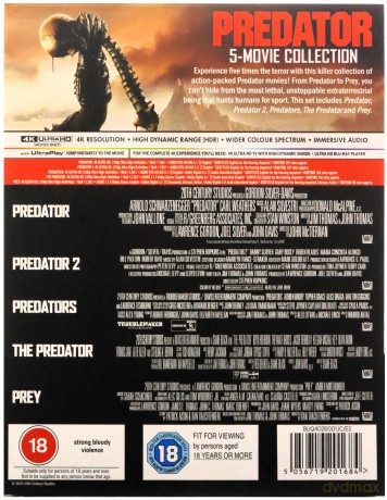 Predator 5 Movie Collection [5xBlu-Ray 4K]+[5xBlu-Ray]