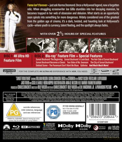 Sunset Boulevard (Bulwar Zachodzącego Słońca) [Blu-Ray 4K]+[Blu-Ray]
