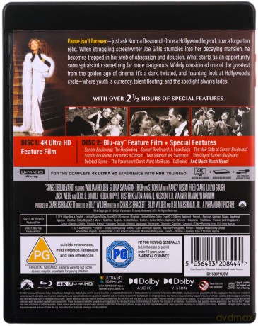 Sunset Boulevard (Bulwar Zachodzącego Słońca) [Blu-Ray 4K]+[Blu-Ray]
