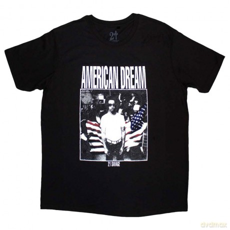 21 Savage: Unisex T-Shirt: American Dream (Black) (XX-Large)
