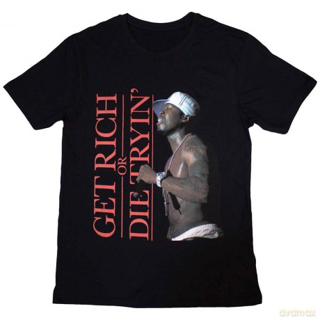 50 Cent: Unisex T-Shirt: Get Rich (Black) (XX-Large)