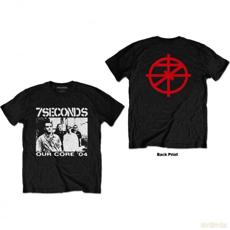 7 Seconds: Unisex T-Shirt: Our Core (Black) (Back Print) (Large)