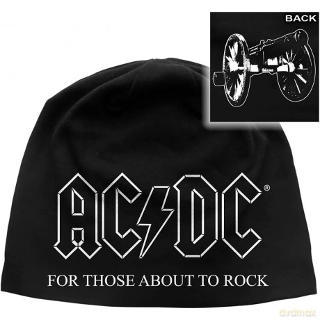 AC/DC: Beanie Hat: For Those About To Rock (Discharge Print)