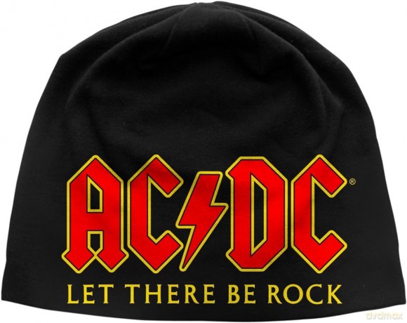 AC/DC: Beanie Hat: Let There Be Rock (Discharge Print)