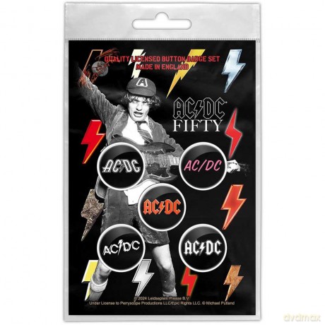 AC/DC: Button Badge Pack: Bolt Array