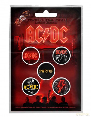 AC/DC: Button Badge Pack: PWR-UP