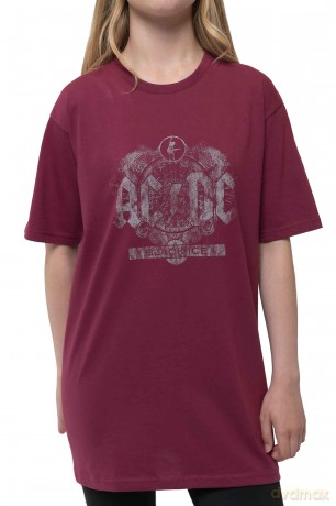 AC/DC: Kids T-Shirt: Black Ice (Maroon Red) (5-6 Years)