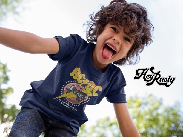 AC/DC: Kids T-Shirt: Blow Up Your Video (Charcoal Grey) (13-14 Years)