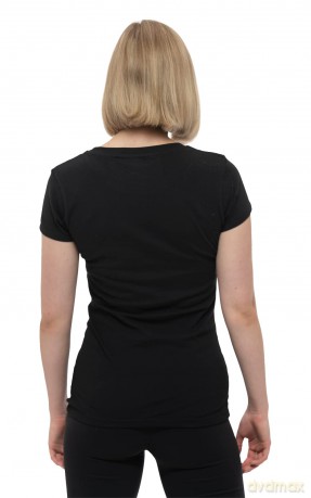 AC/DC: Ladies Fashion Tee: Logo with Rhinestone Application (Medium)