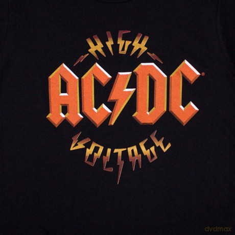 AC/DC: Ladies T-Shirt: High Voltage RnR (Black) (Back Print) (Small)