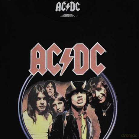 AC/DC: Ladies T-Shirt: Highway To Hell Circle (Black) (Small)