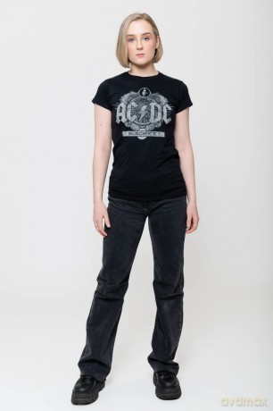 AC/DC: Ladies Tee: Black Ice (Small)