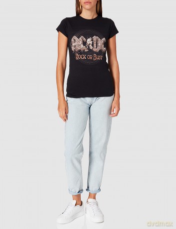 AC/DC: Ladies Tee: Rock or Bust (X-Large)