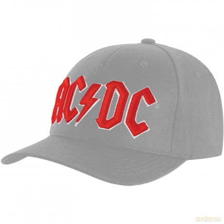 AC/DC: Men's Baseball Cap: Red Logo (Grey)