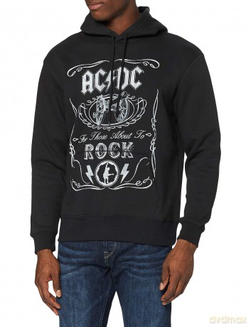 AC/DC: Men's Pullover Hoodie: Cannon Swig (Large)