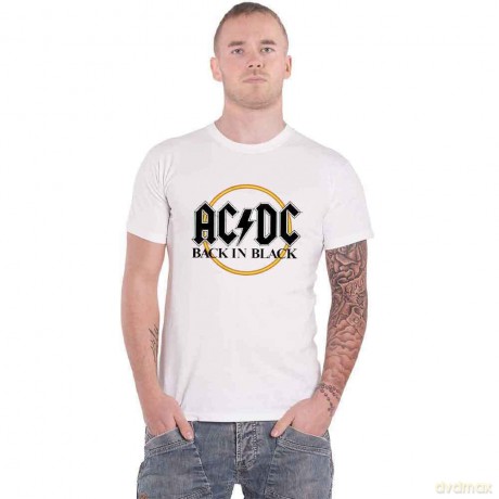 AC/DC: Men's Tee: Back in Black (Small)