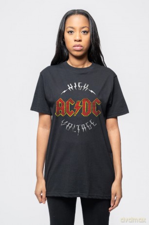 AC/DC: Men's Tee: High Voltage (Small)
