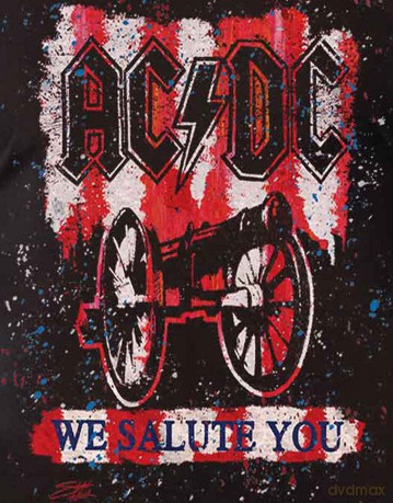 AC/DC: Men's Tee: We Salute You Bold (Large)