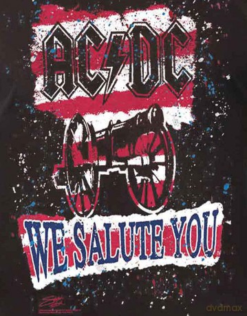 AC/DC: Men's Tee: We Salute You Stripe (Large)