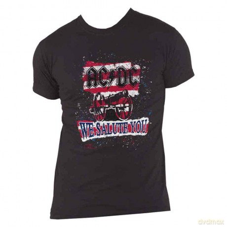 AC/DC: Men's Tee: We Salute You Stripe (Small)