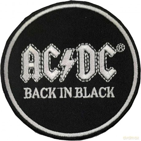 AC/DC: Standard Patch: Back In Black Circle