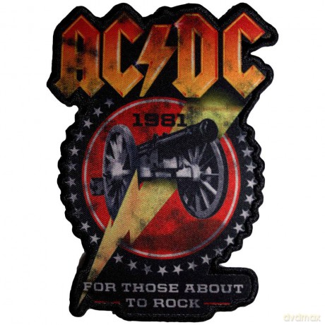 AC/DC: Standard Patch: For Those About To Rock 1981 Cut-Out
