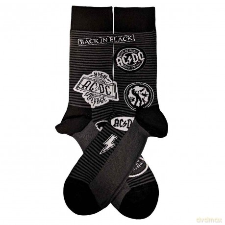 AC/DC: Unisex Ankle Socks: Icons (Black) (UK Size 4 - 7)