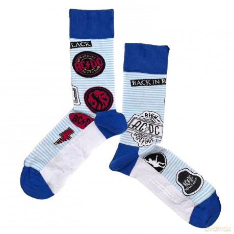 AC/DC: Unisex Ankle Socks: Icons (Blue) (UK Size 7 - 11)