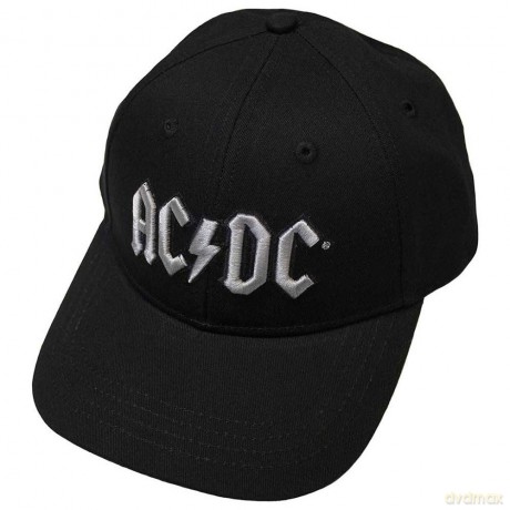 AC/DC: Unisex Baseball Cap: Silver Logo (Black)