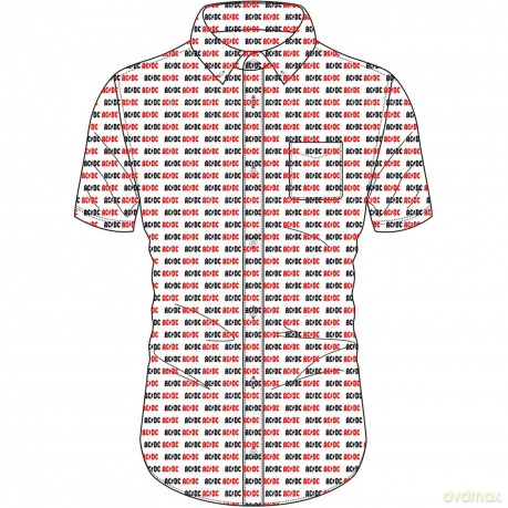 T: AC/DC Unisex Casual Shirt: Logo (White) (All Over Print) (Large)