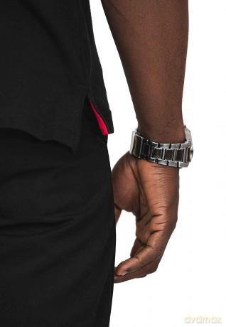 AC/DC: Unisex Polo Shirt: Classic Logo (Black) (Medium)