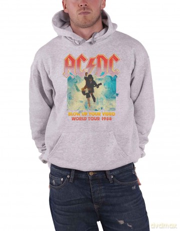 AC/DC: Unisex Pullover Hoodie: Blow Up Your Video (Grey) (XX-Large)