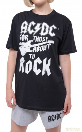 AC/DC: Unisex Summer Pyjamas: FTATR Guitar (Large)