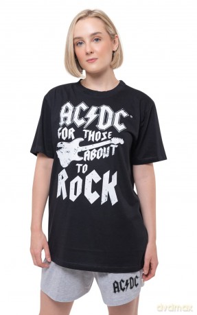 AC/DC: Unisex Summer Pyjamas: FTATR Guitar (X-Large)
