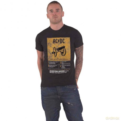 AC/DC: Unisex T-Shirt: 8 Track (Black) (Small)